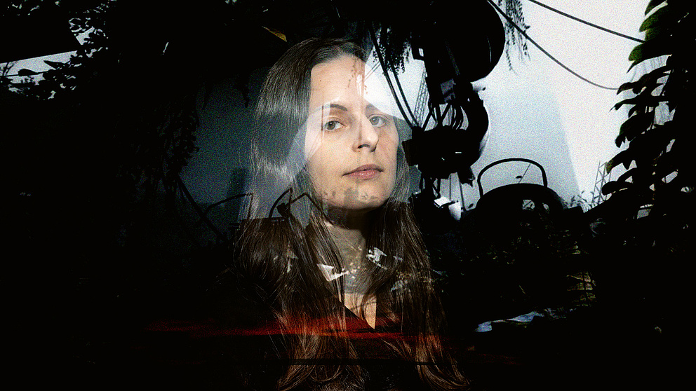 Fotomontage mit Porträtfoto von Michelle Herte